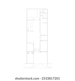 planta de chão ou layout de parede com a composição certa para uma casa residencial