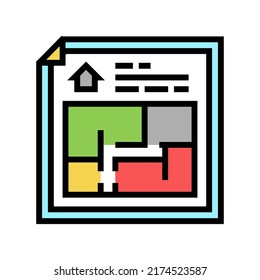 floor planning color icon vector. floor planning sign. isolated symbol illustration