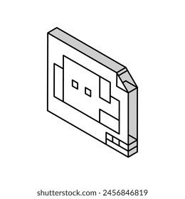 floor plans architectural drafter isometric icon vector. floor plans architectural drafter sign. isolated symbol illustration