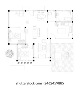 floor plans and comfortable interior plans of residential homes