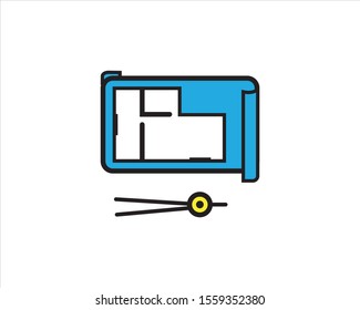 floor plans icon design illustrator