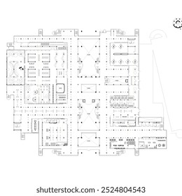 floor plans and interior plans for offices, libraries, etc. with appropriate furniture arrangements