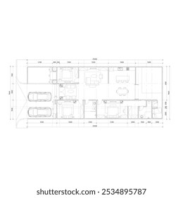 plantas de chão e layouts de parede de residências de luxo