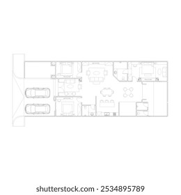 plantas de chão e layouts de parede de residências de luxo