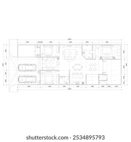 plantas de chão e layouts de parede de residências de luxo