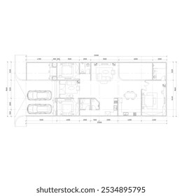 plantas de chão e layouts de parede de residências de luxo