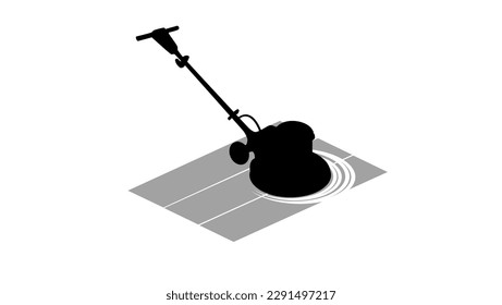 floor polishing emblem, high quality vector