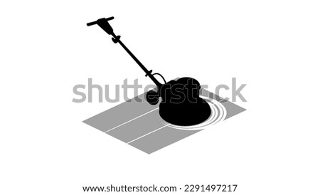 floor polishing emblem, high quality vector