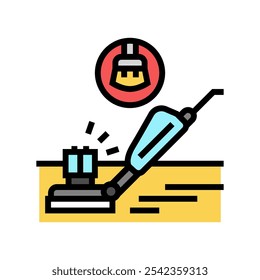 floor polishing home maintenance color icon vector. floor polishing home maintenance sign. isolated symbol illustration