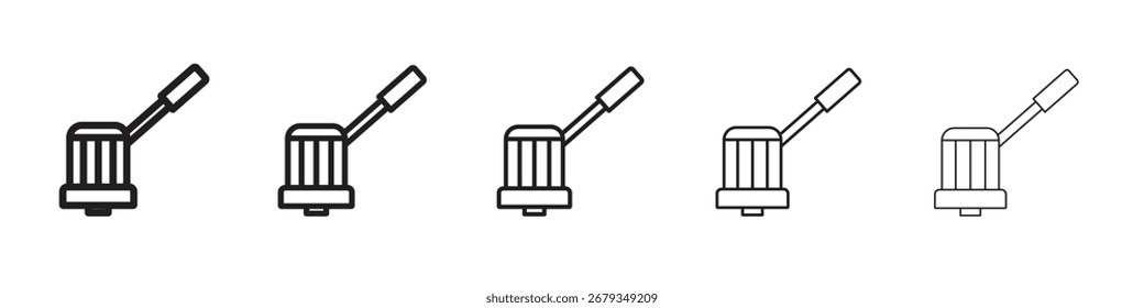 Coleção de símbolos de design de ícone de máquina de lixar piso para design gráfico. EPS 10
