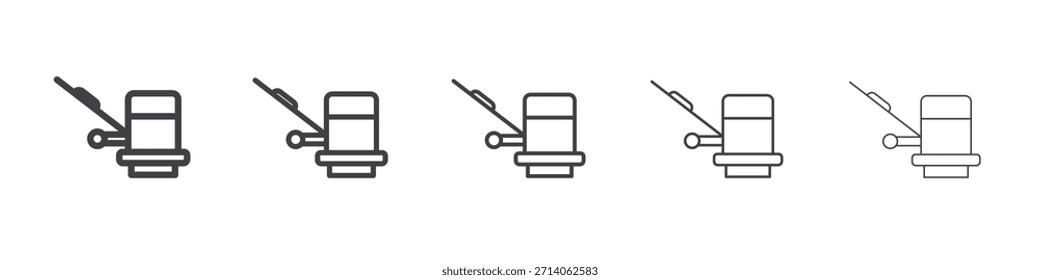 Máquina de lixamento de piso design ícone, logotipo, aplicativo, UI. Ilustração vetorial, EPS