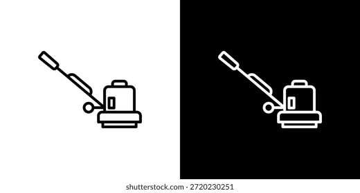 Elemento de logotipo de icono de máquina de lijado de piso. Ilustración vectorial. EPS10