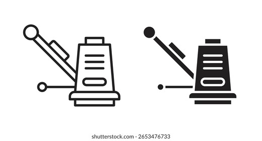 Floor sanding machine icon, outline vector sign, linear and solid style pictogram isolated on white.