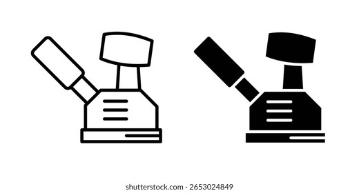 Floor sanding machine icon symbol set in black. line and flat icons