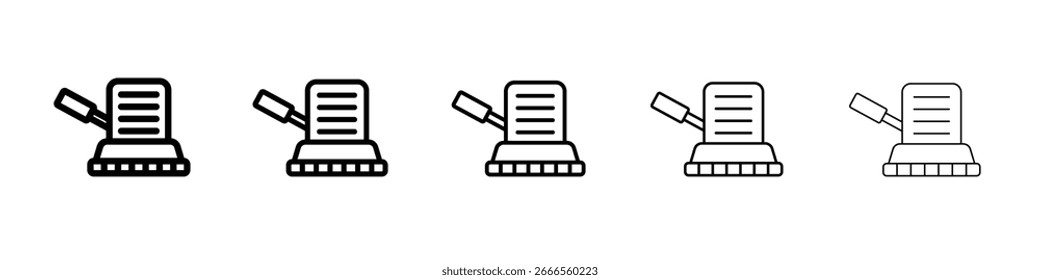 Icono de la máquina de lijar del piso en estilo del Web. Ilustración vectorial. Eps10