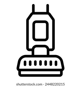 Floor sanitizing machine icon outline vector. Scouring surface staff. Cleanliness scrubber tool