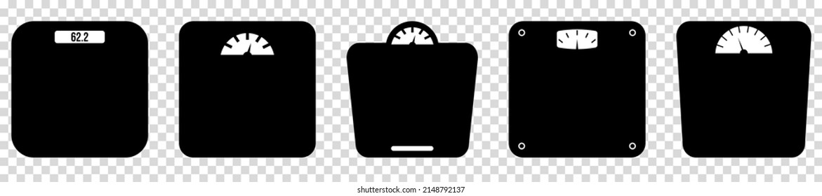 Iconos de escala de piso. Ilustración del vector aislada en fondo transparente