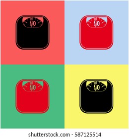 Floor scale vector  icon.