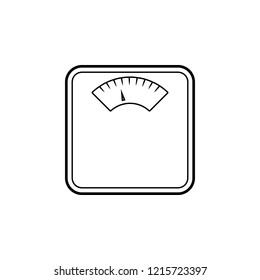 The Floor Scales, balance, weigher, weighing-machine icon. Simple outline vector of gym set for UI and UX, website or mobile application