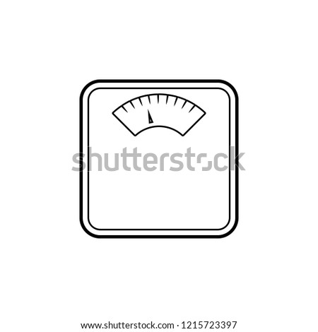 The Floor Scales, balance, weigher, weighing-machine icon. Simple outline vector of gym set for UI and UX, website or mobile application