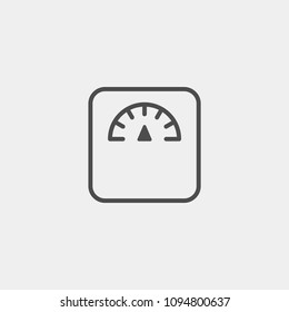 Floor scales flat vector icon