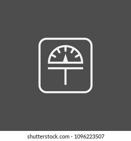 Floor scales flat vector icon