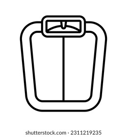 Floor scales icon. Bathroom floor scales isolated on white background. Vector illustration