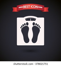 Floor scales icon vector