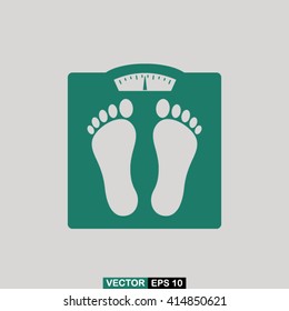 Floor scales icon vector