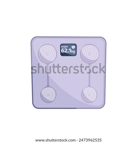 Floor scales icon. Weight control. Meter for measuring weight. Fitness gym or bathroom interior equipment.