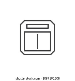 Floor scales outline icon. linear style sign for mobile concept and web design. Bathroom scale simple line vector icon. Symbol, logo illustration. Pixel perfect vector graphics