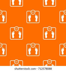 Floor scales pattern repeat seamless in orange color for any design. Vector geometric illustration