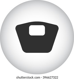 Floor scales simple icon on round background