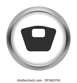 Floor scales simple icon on round background