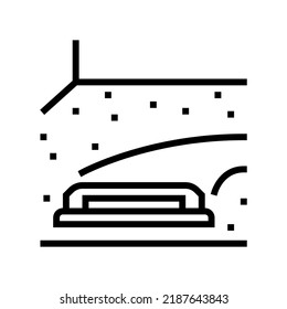 floor screed line icon vector. floor screed sign. isolated contour symbol black illustration
