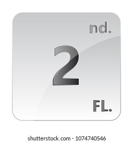 Floor sign icon-silver icon sign vector illustration