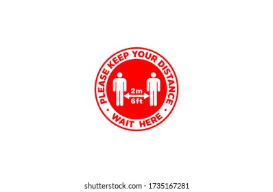 Floor Sign stickers Coronavirus 2019-nCoV Corona virus social Distancing signs foot steps isolated pathogen respiratory infection (flu outbreak).influenza pandemic Vector icon symbol