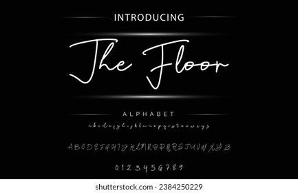 The Floor signature Font Calligraphy Logotype Script Brush Font Type Font lettering handwritten