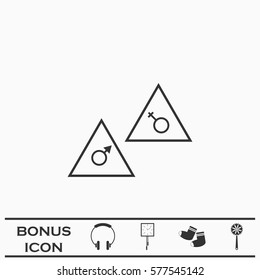 Floor signs icon flat. Black pictogram on white background. Vector illustration symbol and bonus button