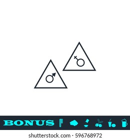 Floor signs icon flat. Black pictogram on white background. Vector illustration symbol and bonus button
