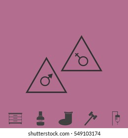 Floor signs icon flat. Simple vector grey pictogram and bonus symbol