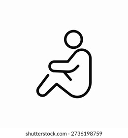 floor sit icon sign vector