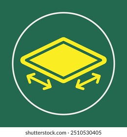Floor size trendy icon nice abstract vector illustration colorful artwork beautiful design.eps