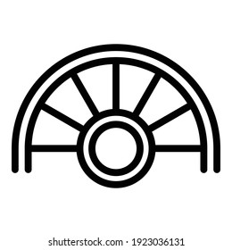 Floor staircase icon. Outline floor staircase vector icon for web design isolated on white background