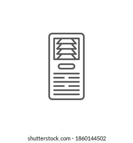 Standklimagersymbol, Farbe, Linie, Umriss-Vektorzeichen, lineares Piktogramm einzeln auf Weiß. Symbol, Logo-Abbildung. Bearbeitbarer Strich. Pixel perfekt