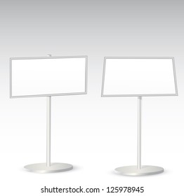 Floor standing poster holder.Vector