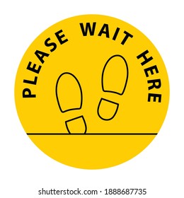 Floor Sticker Standing marker for social distancing to avoid spreading coronavirus ( Covid-19 ).