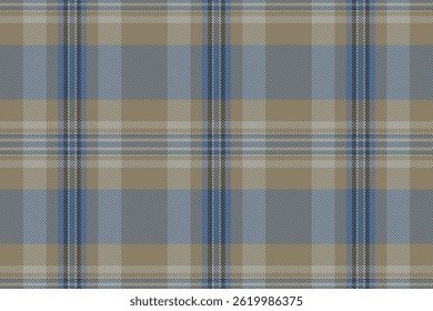 Fundo de verificação de tecido de piso, textura de tecido de tinta sem costura. Vetor tartan padrão de hippy jogado na paleta de cores pastel e azul.