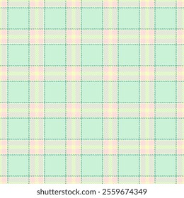 Floor textile texture check, professional seamless tartan background. Paint plaid vector pattern fabric in light and teal colors palette.