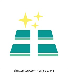 Floor Tile Flat Icon Vector Logo Template Illustration